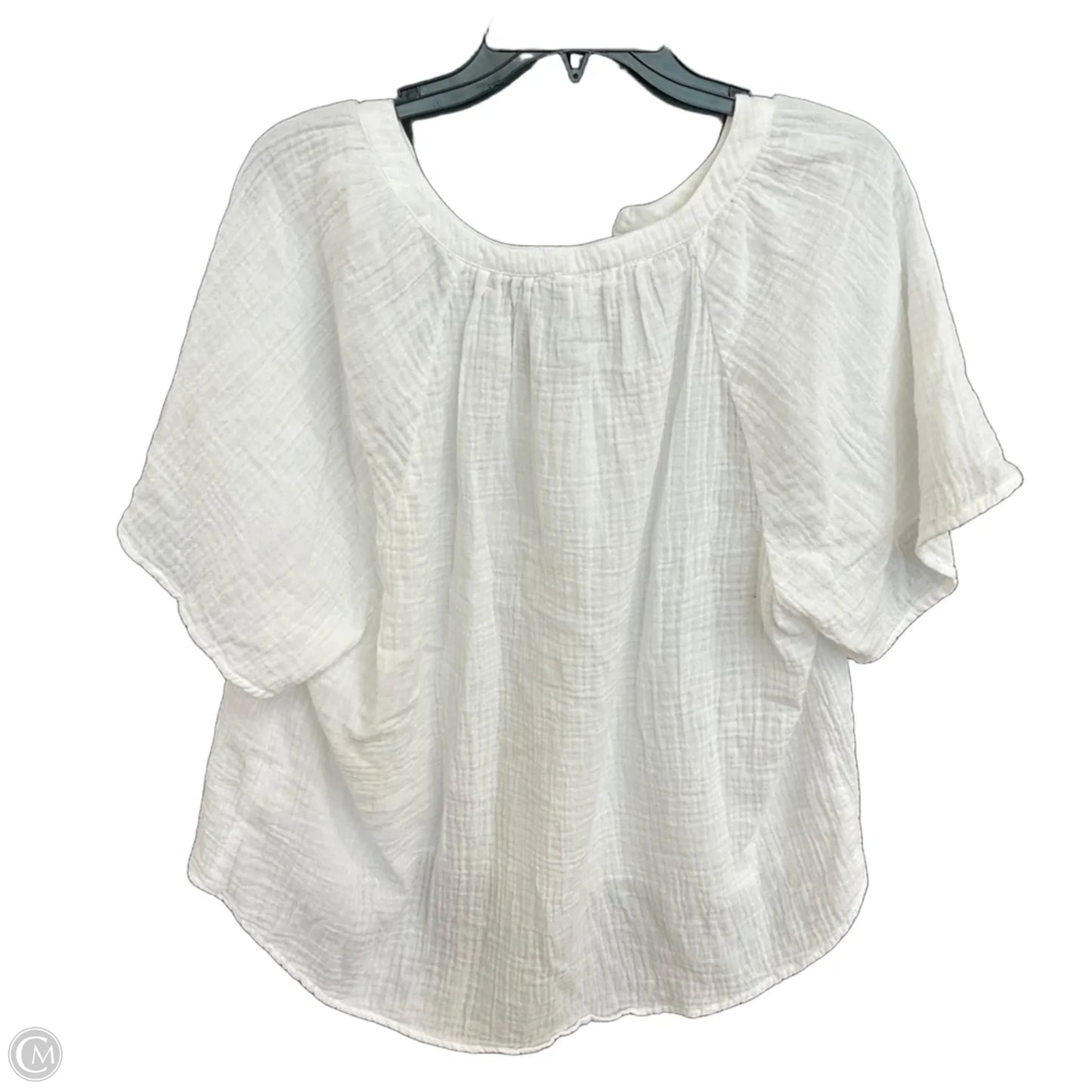 Top Short Sleeve By Beachlunchlounge In White, Size: Xl