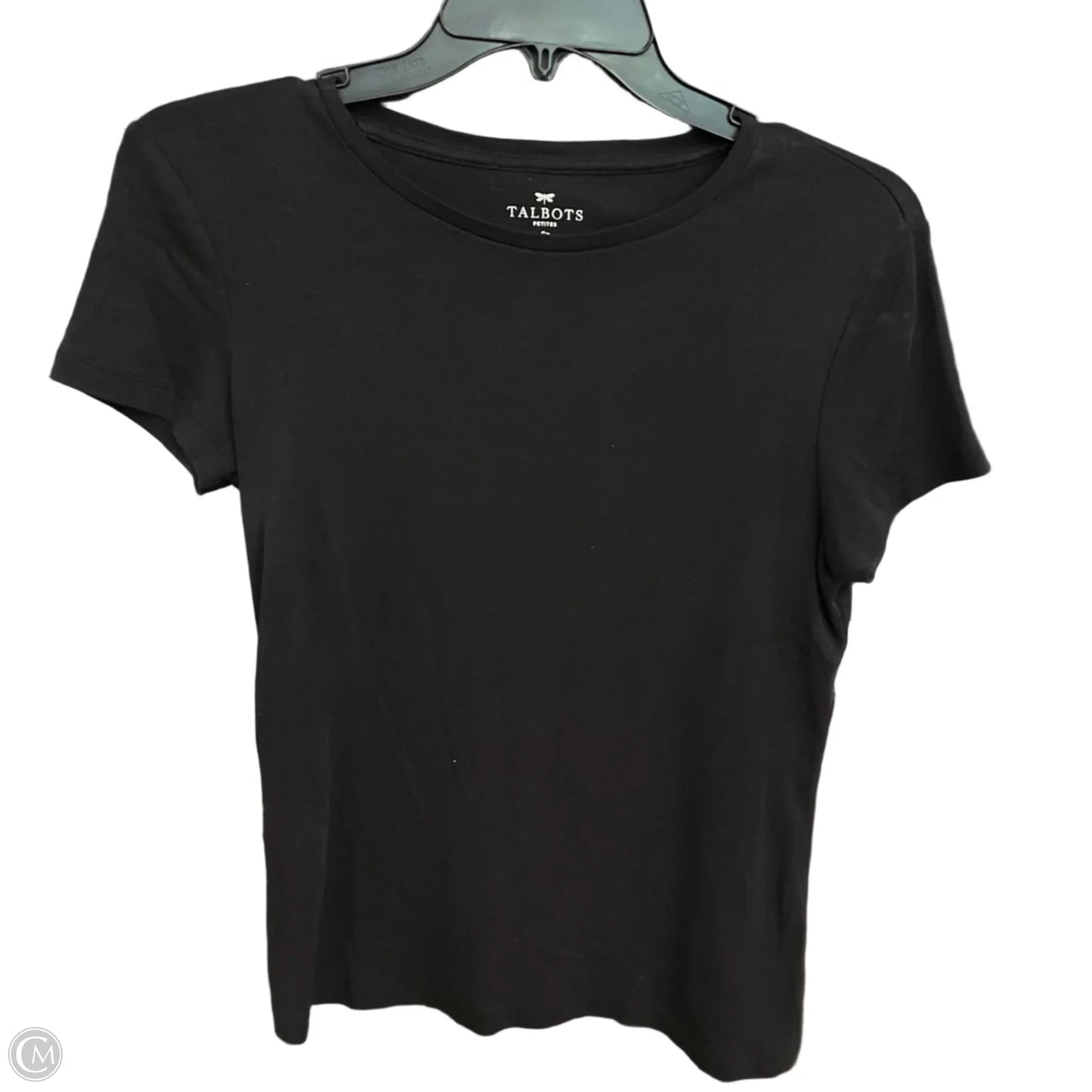 Top Short Sleeve Basic By Talbots In Black, Size: Sp