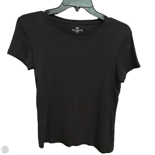 Top Short Sleeve Basic By Talbots In Black, Size: Sp