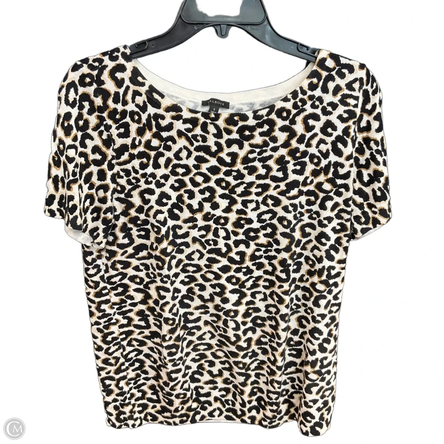 Top Short Sleeve By Talbots In Animal Print, Size: S