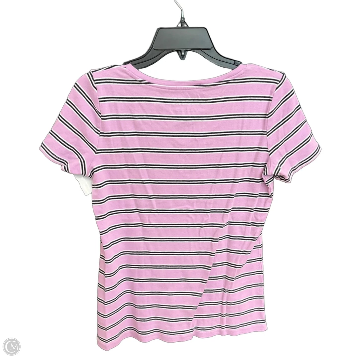 Top Short Sleeve By Talbots In Striped Pattern, Size: S