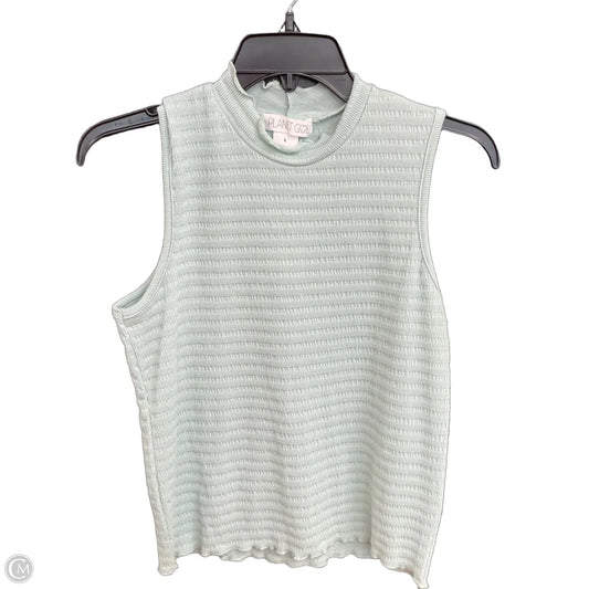 Top Sleeveless By Planet Gold In Green, Size: L