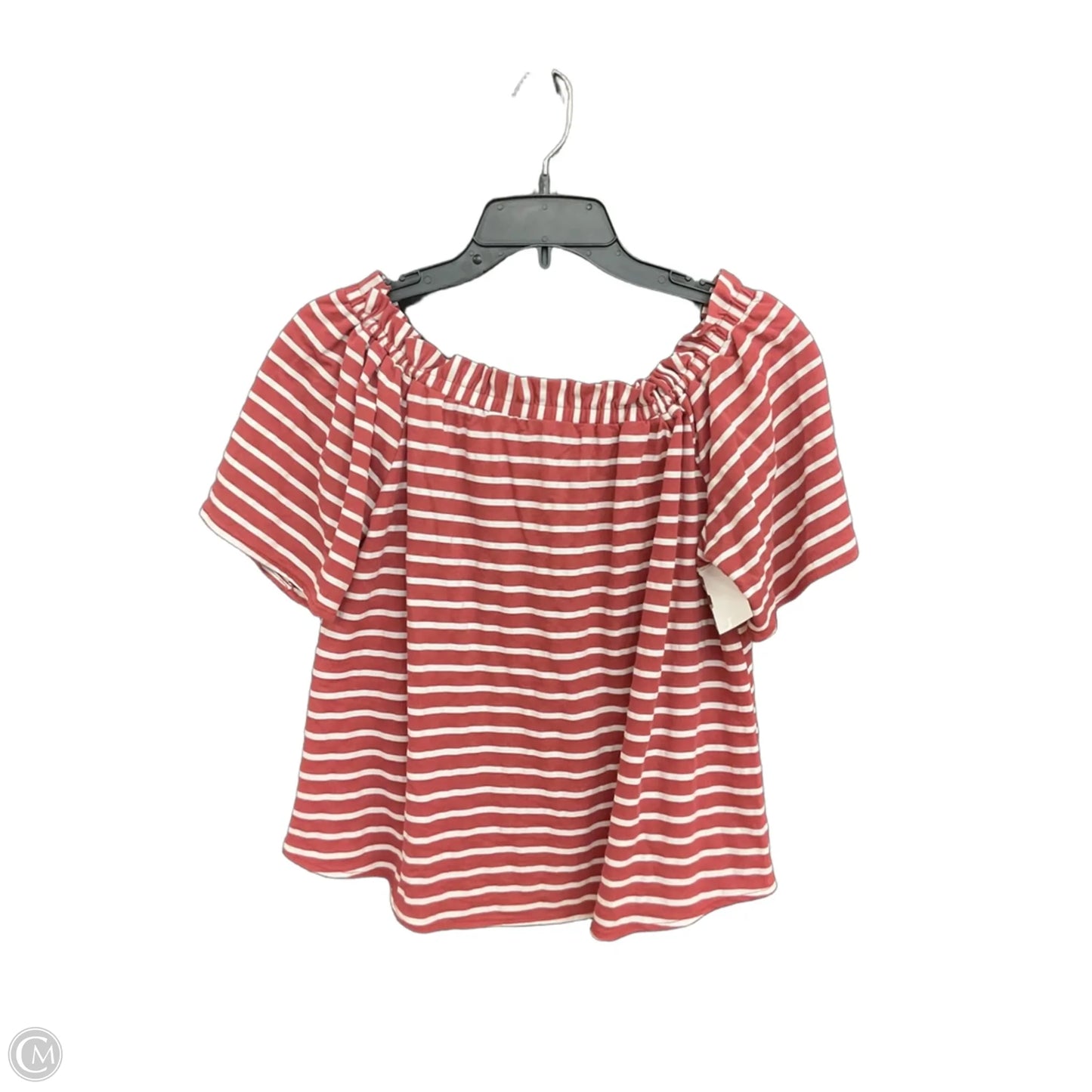 Top Short Sleeve By Everly In Striped Pattern, Size: L