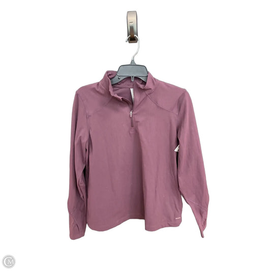 Athletic Top Long Sleeve Collar By Mondetta In Purple, Size: L
