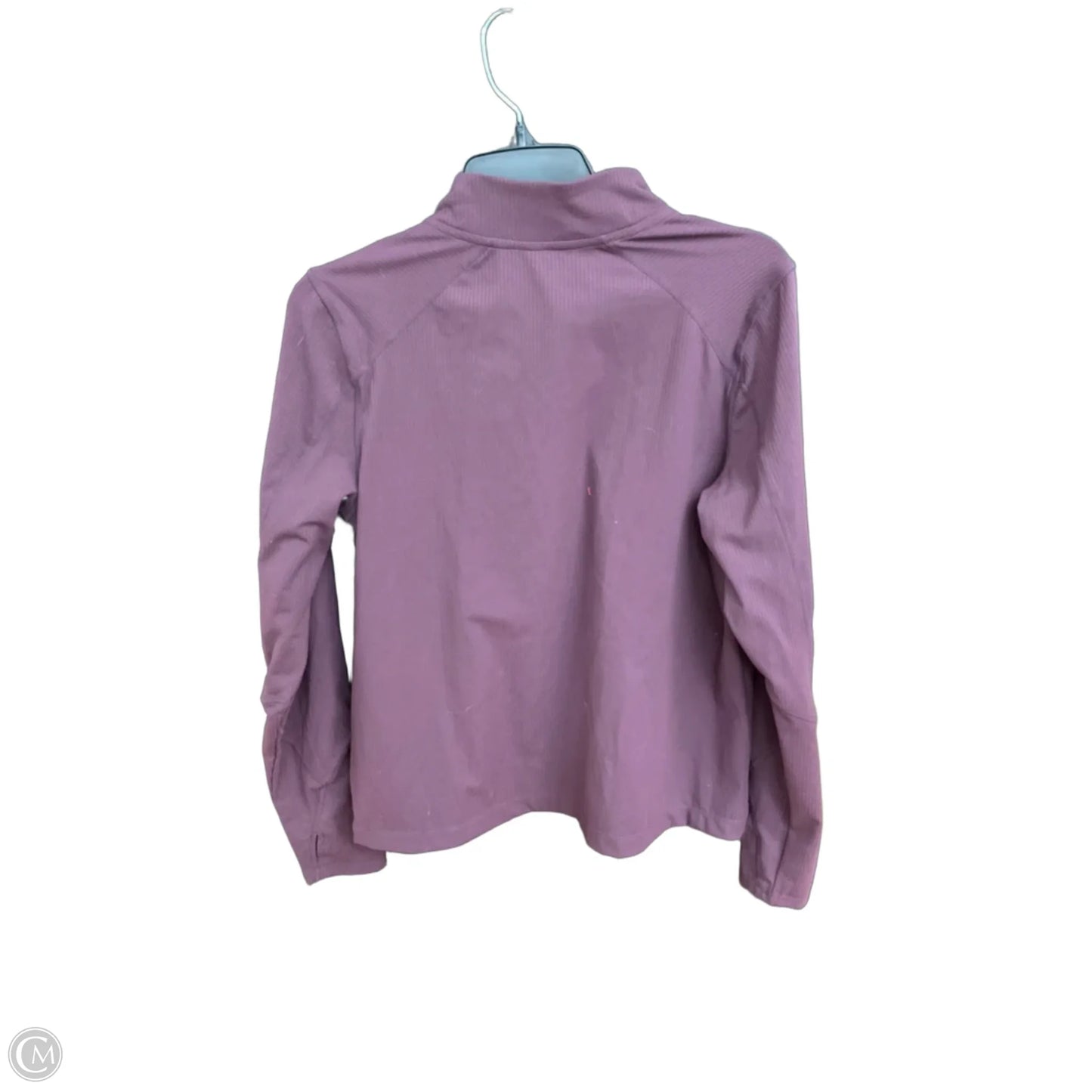 Athletic Top Long Sleeve Collar By Mondetta In Purple, Size: L