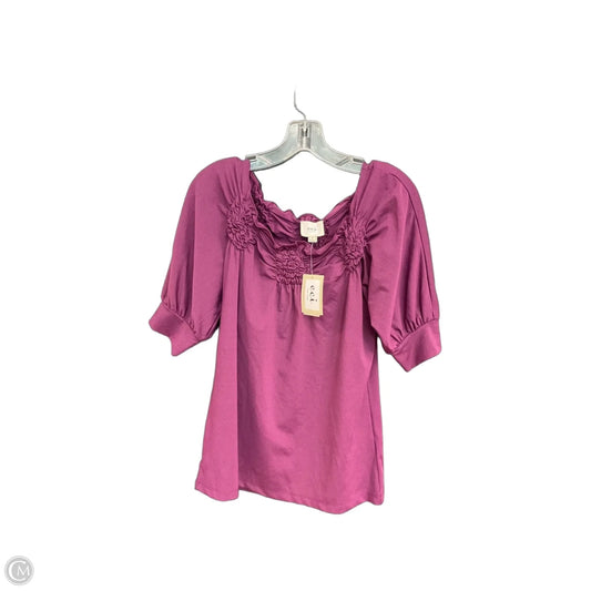 Top Short Sleeve By Eci In Purple, Size: M