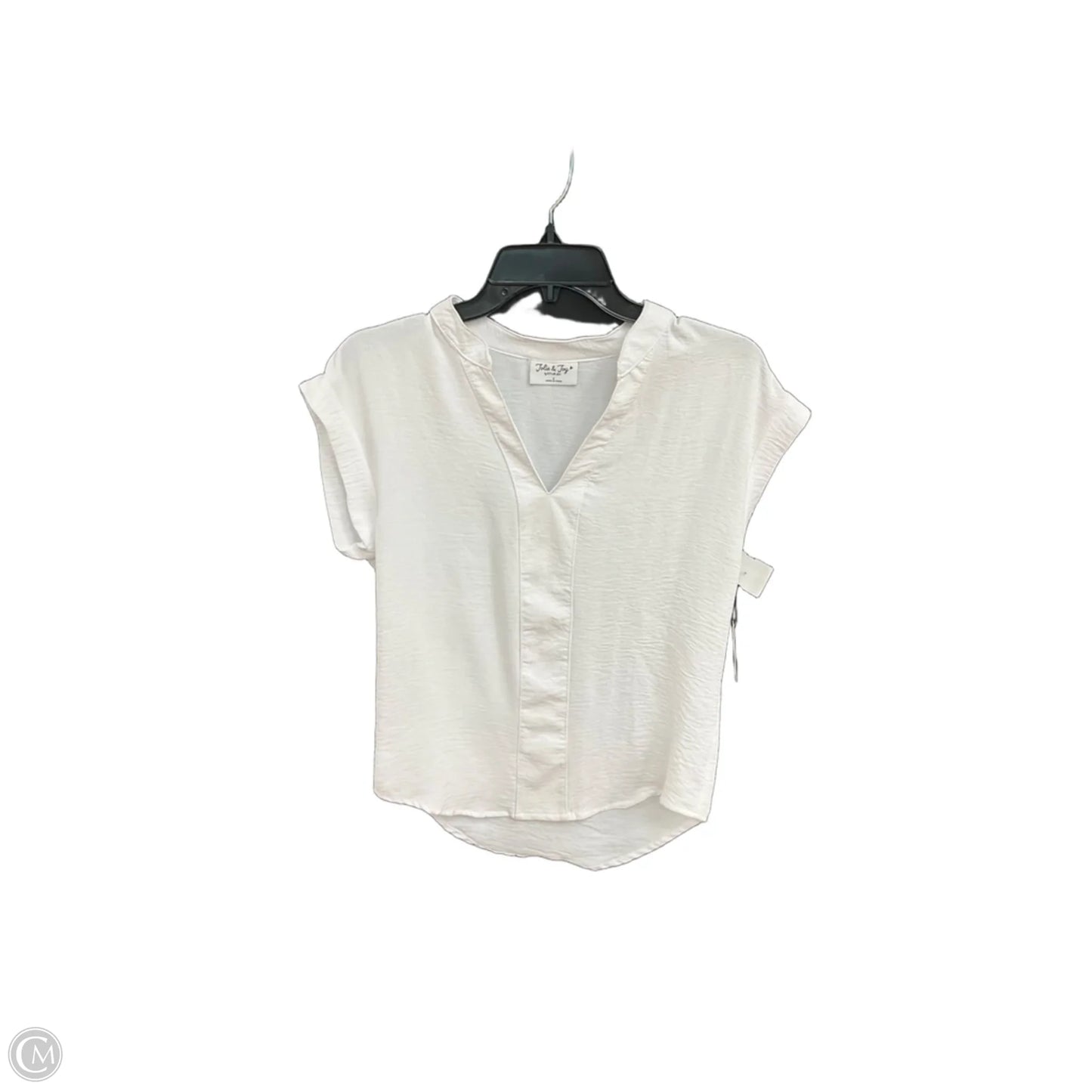 Top Short Sleeve By Jolie & Joy In White, Size: S