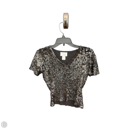 Top Short Sleeve Luxury Designer By Oscar De La Renta In Black, Size: S