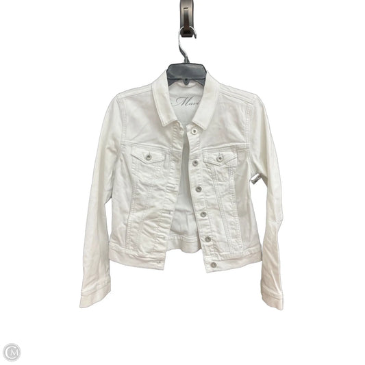Jacket Denim By Mavi In White Denim, Size: S