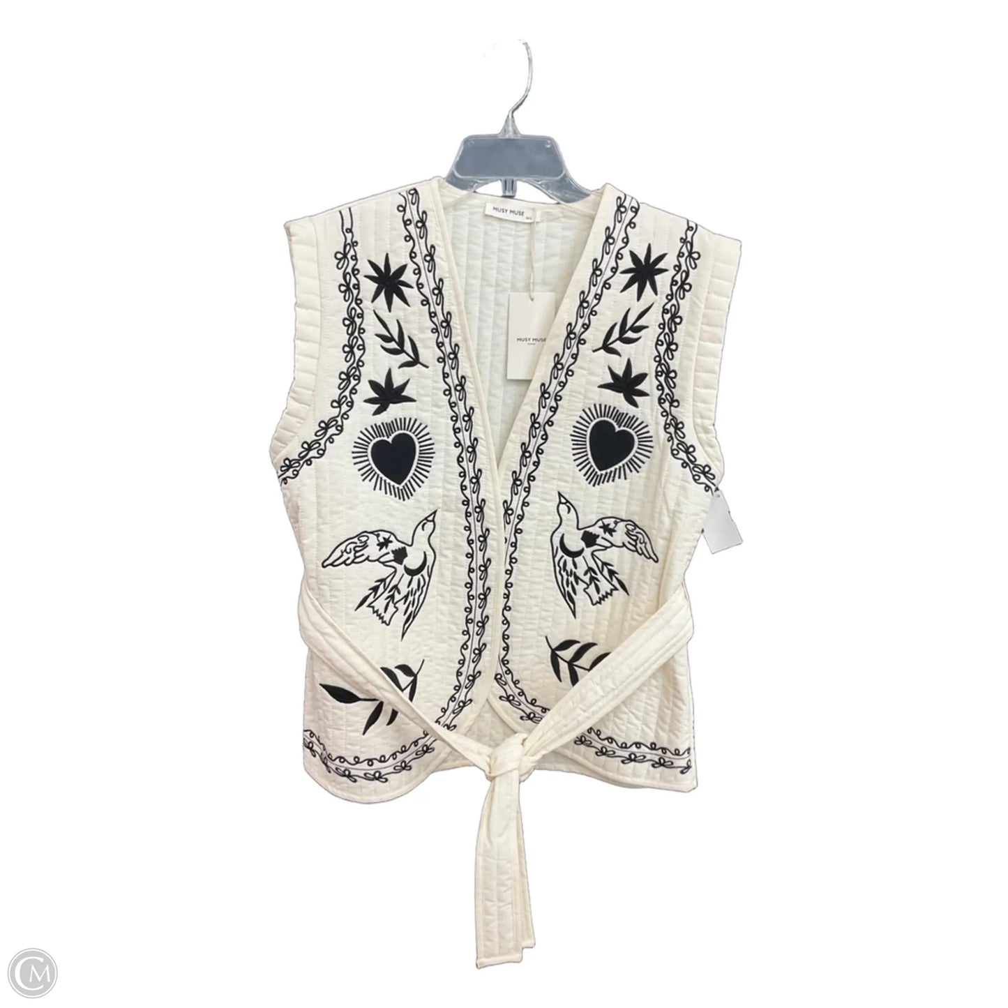 Vest Puffer & Quilted By Cma In White, Size: M