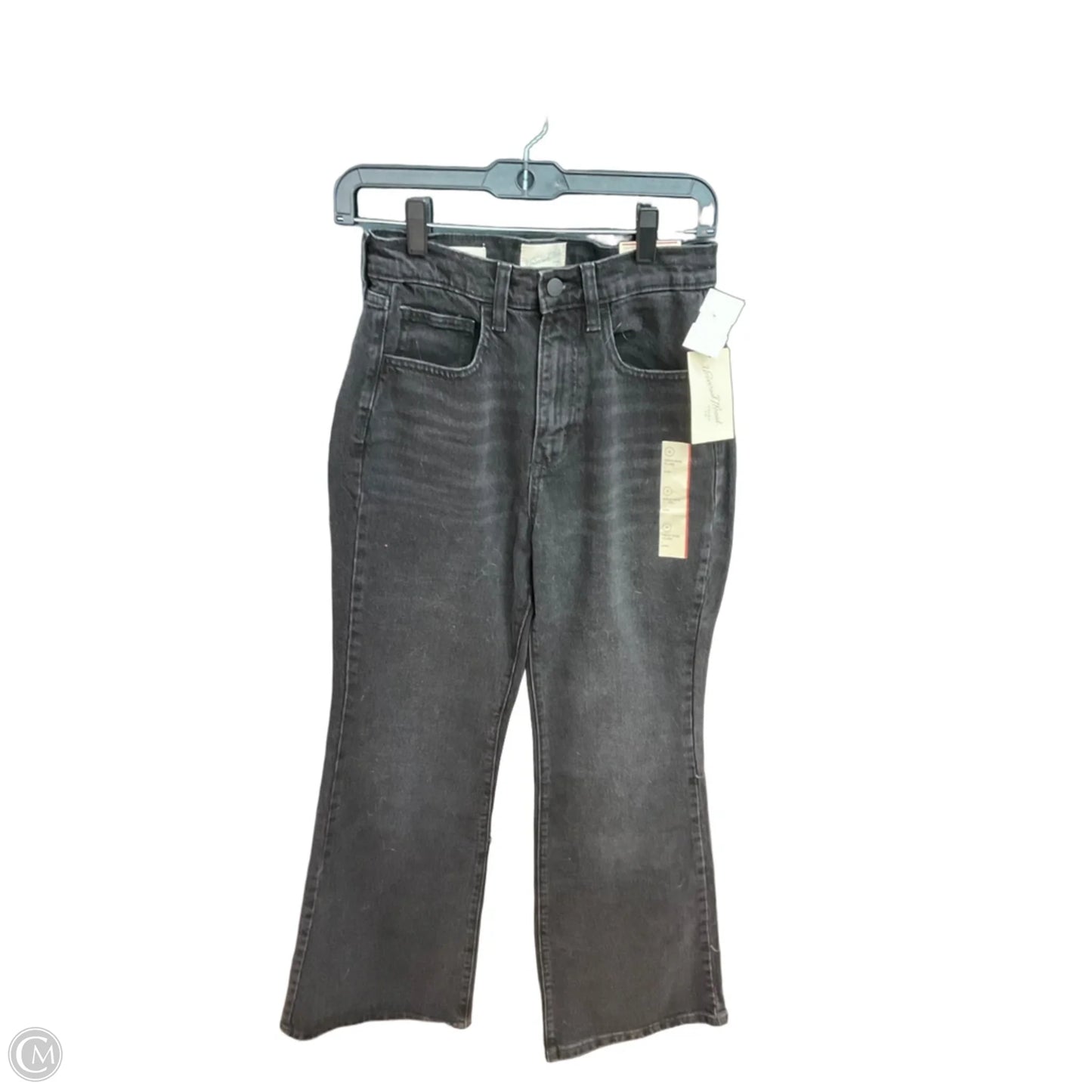 Jeans Straight By Universal Thread In Black Denim, Size: 4