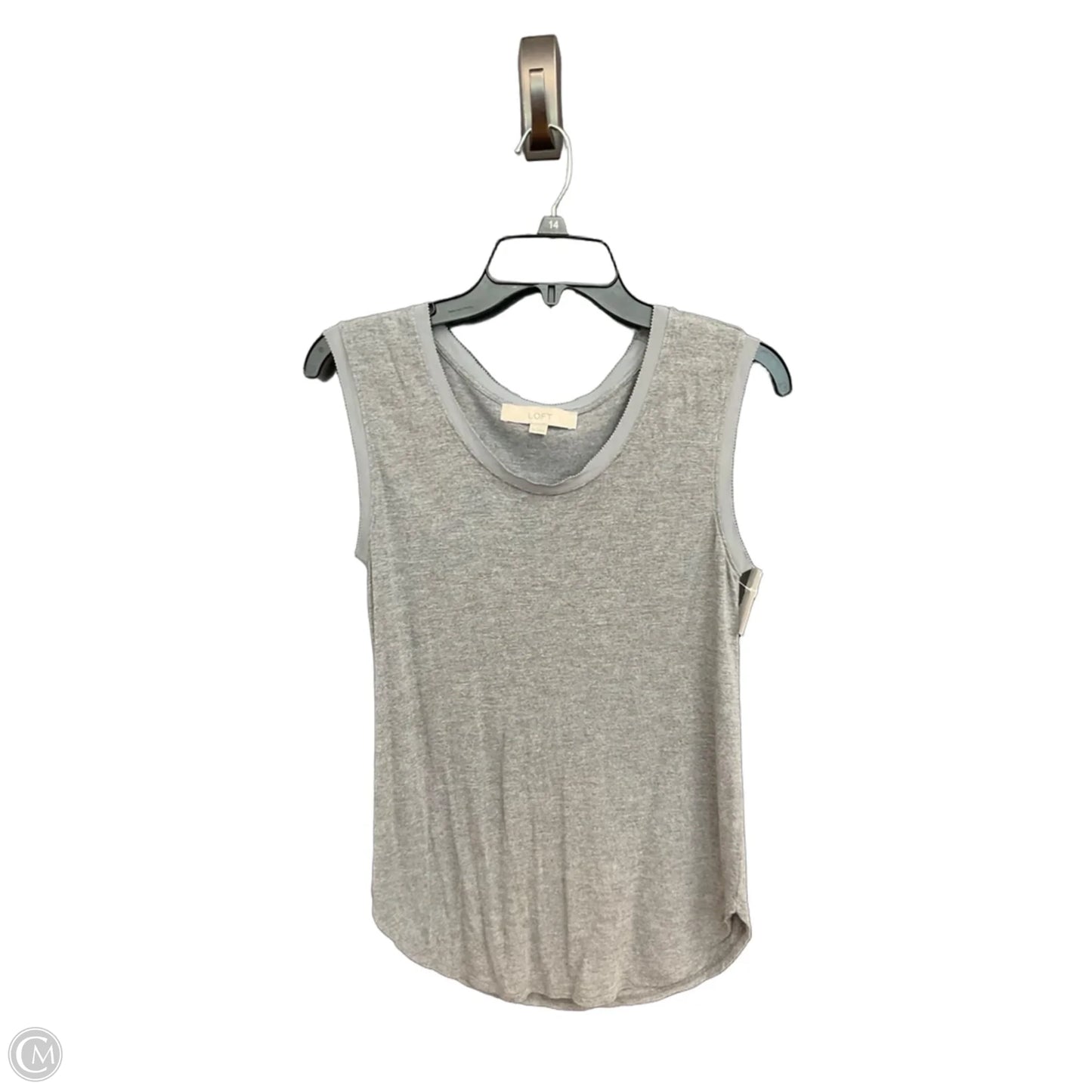 Top Sleeveless By Loft In Grey, Size: Xs