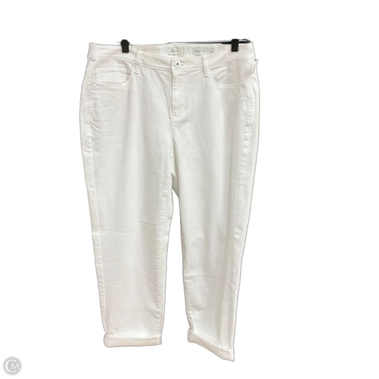Jeans Straight By J. Jill In White Denim, Size: 16