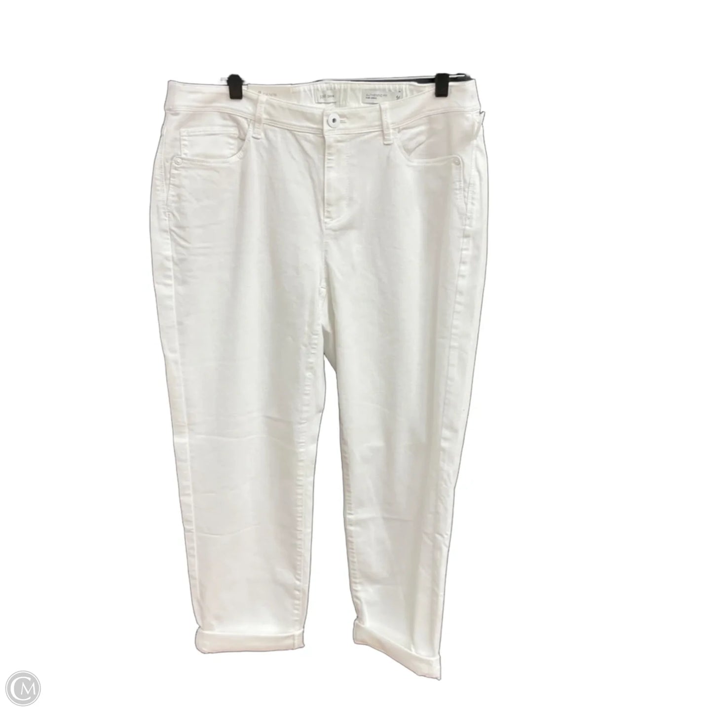 Jeans Straight By J. Jill In White Denim, Size: 16