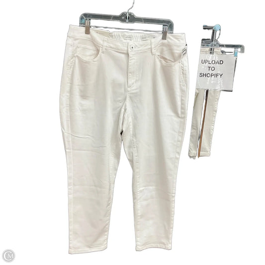 Jeans Straight By J. Jill In White Denim, Size: 18
