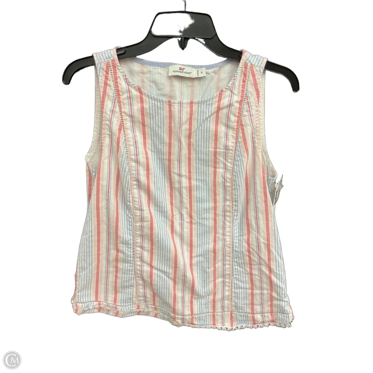 Top Sleeveless By Vineyard Vines In Striped Pattern, Size: M