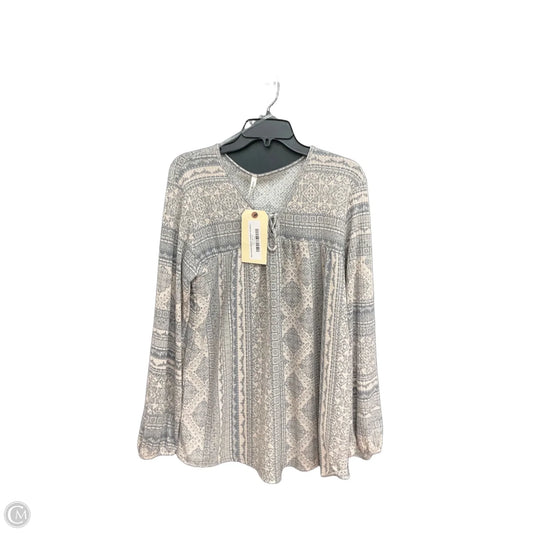 Top Long Sleeve By Clothes Mentor In Grey, Size: L