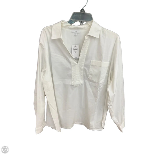Top Long Sleeve By J. Jill In White, Size: Xl