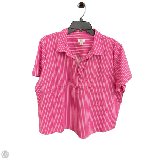 Top Short Sleeve By J. Crew In Pink, Size: Xxl