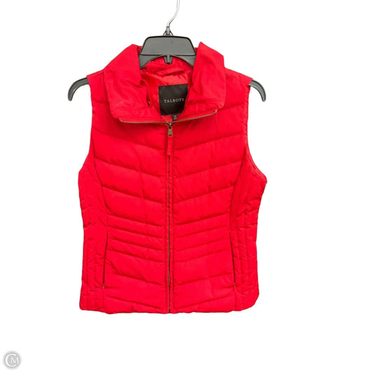 Vest Puffer & Quilted By Talbots In Red, Size: Xs