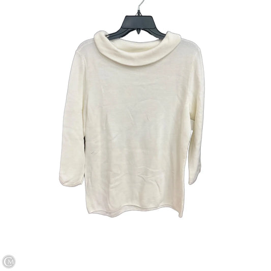 Top Long Sleeve By Talbots In Cream, Size: L