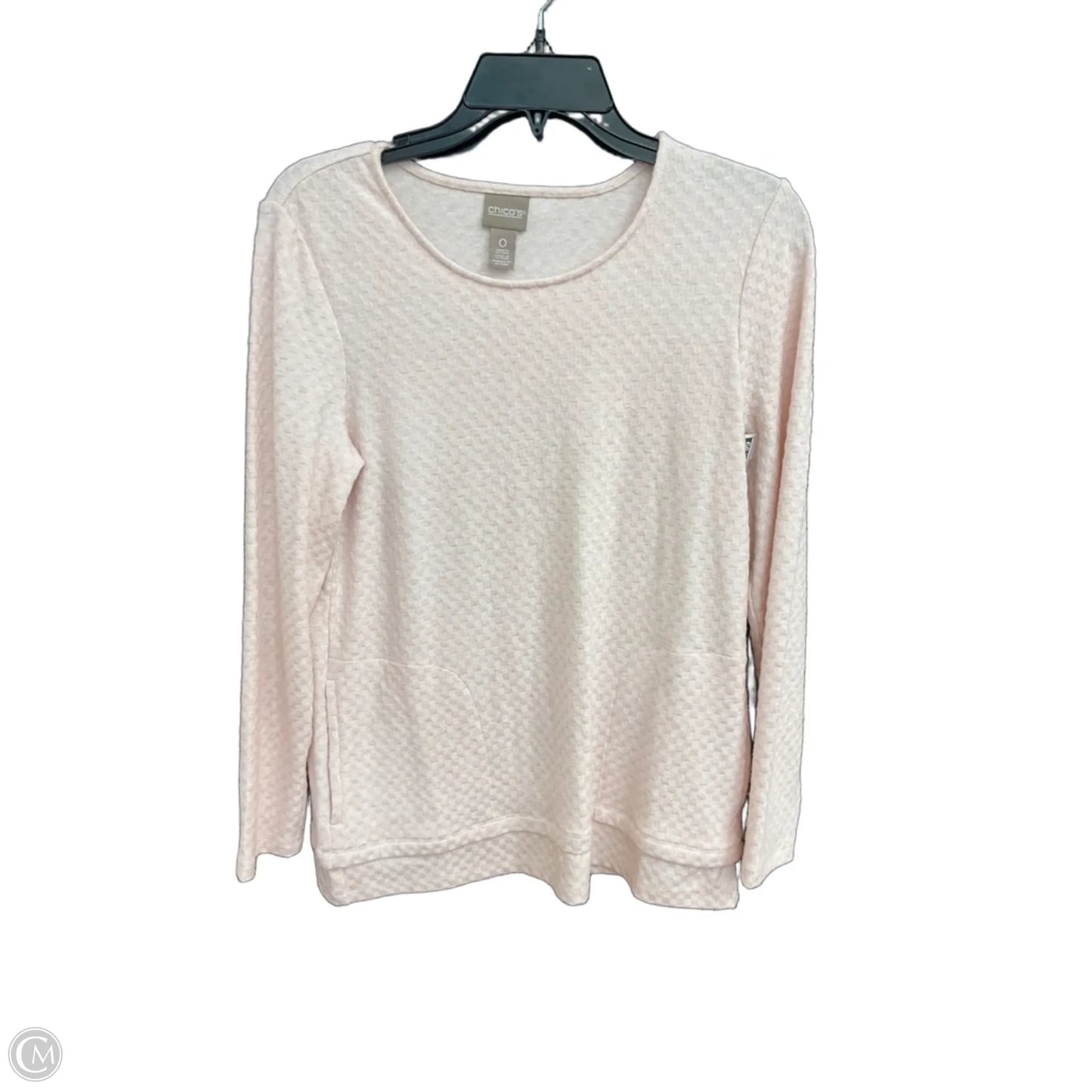 Top Long Sleeve By Chicos In Pink, Size: M