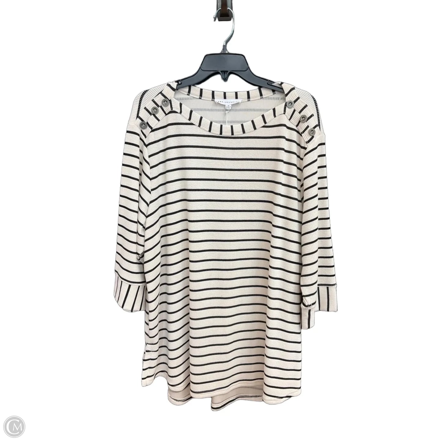 Top 3/4 Sleeve By Jane And Delancey In Tan, Size: 2x