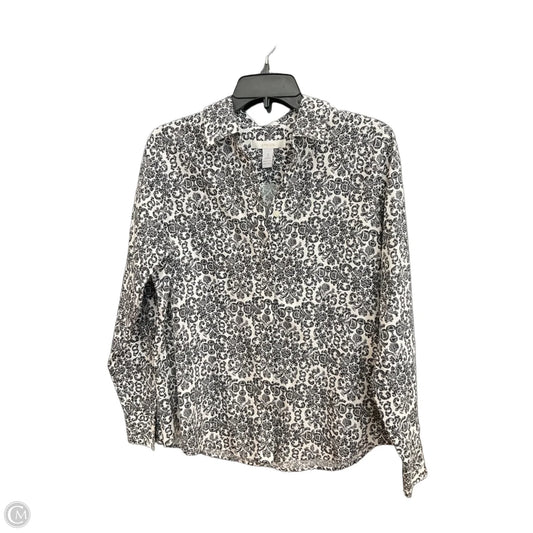 Blouse Long Sleeve By Chicos In White, Size: L