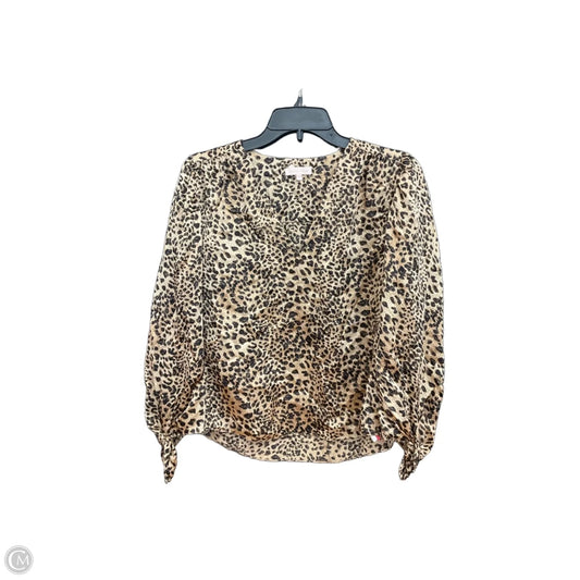 Top Long Sleeve By Rebecca Taylor In Animal Print, Size: S