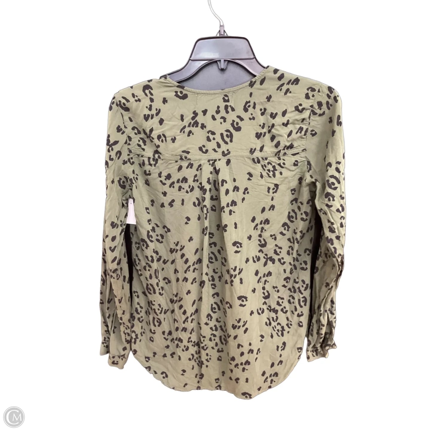 Blouse Long Sleeve By Cloth & Stone In Green, Size: Xs