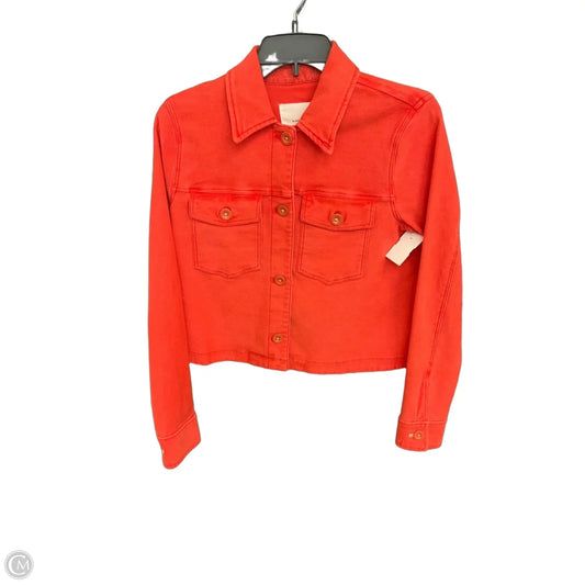 Jacket Denim By Anthropologie In Orange, Size: S