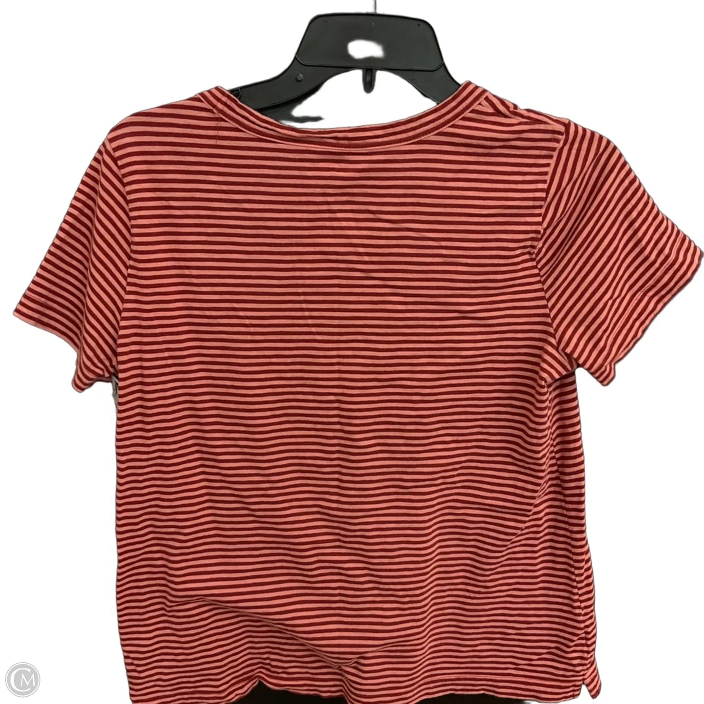 Top Short Sleeve Basic By Loft In Striped Pattern, Size: M