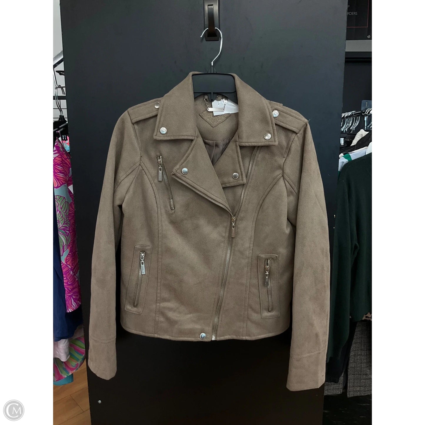 Jacket Faux Fur & Sherpa By Jou Jou In Tan, Size: M