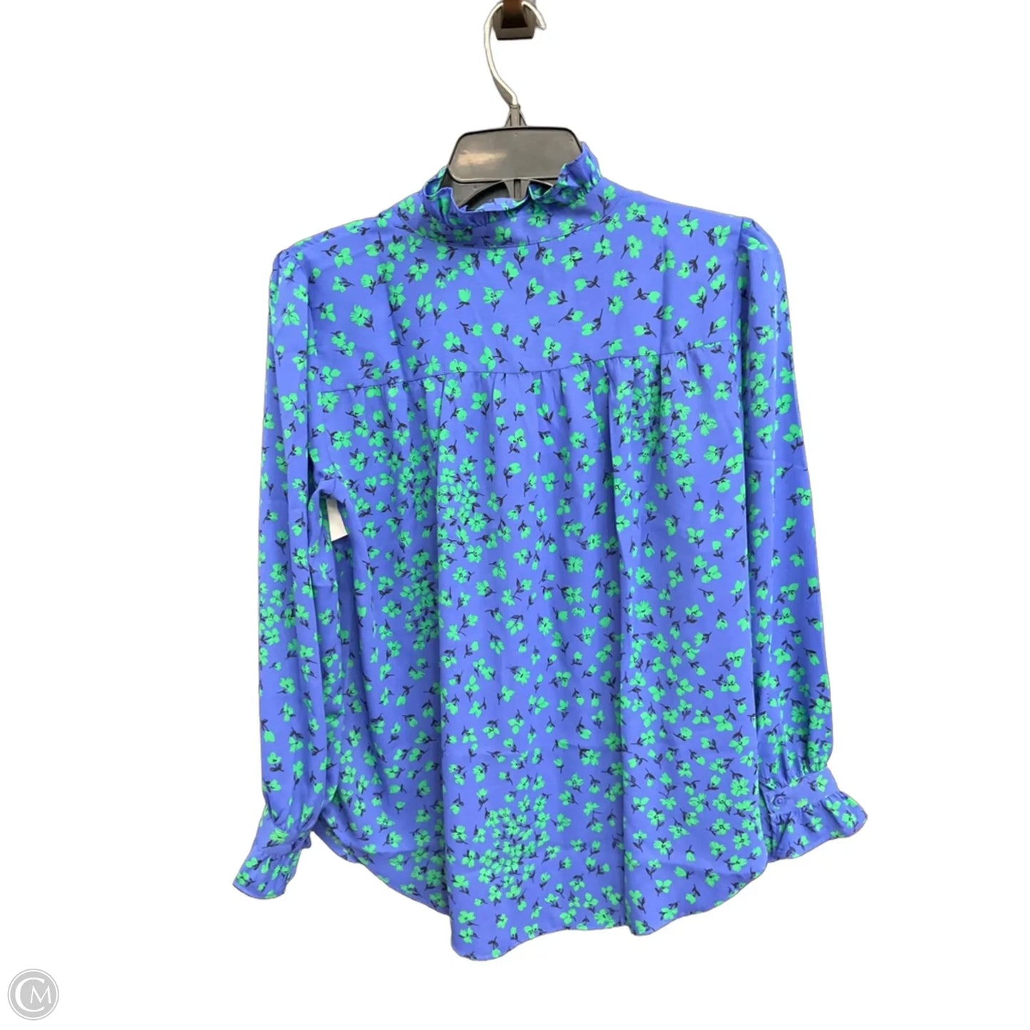 Top Long Sleeve By Ann Taylor In Blue, Size: S