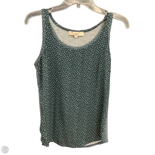 Top Sleeveless By Loft In Green, Size: S