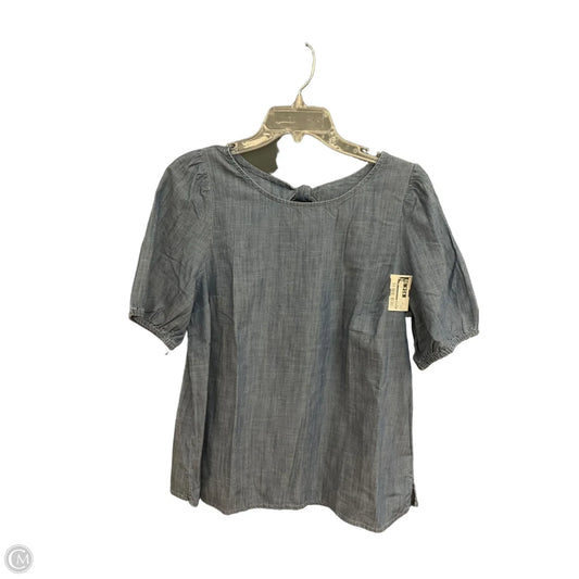 Top Short Sleeve By Talbots In Blue Denim, Size: Lp