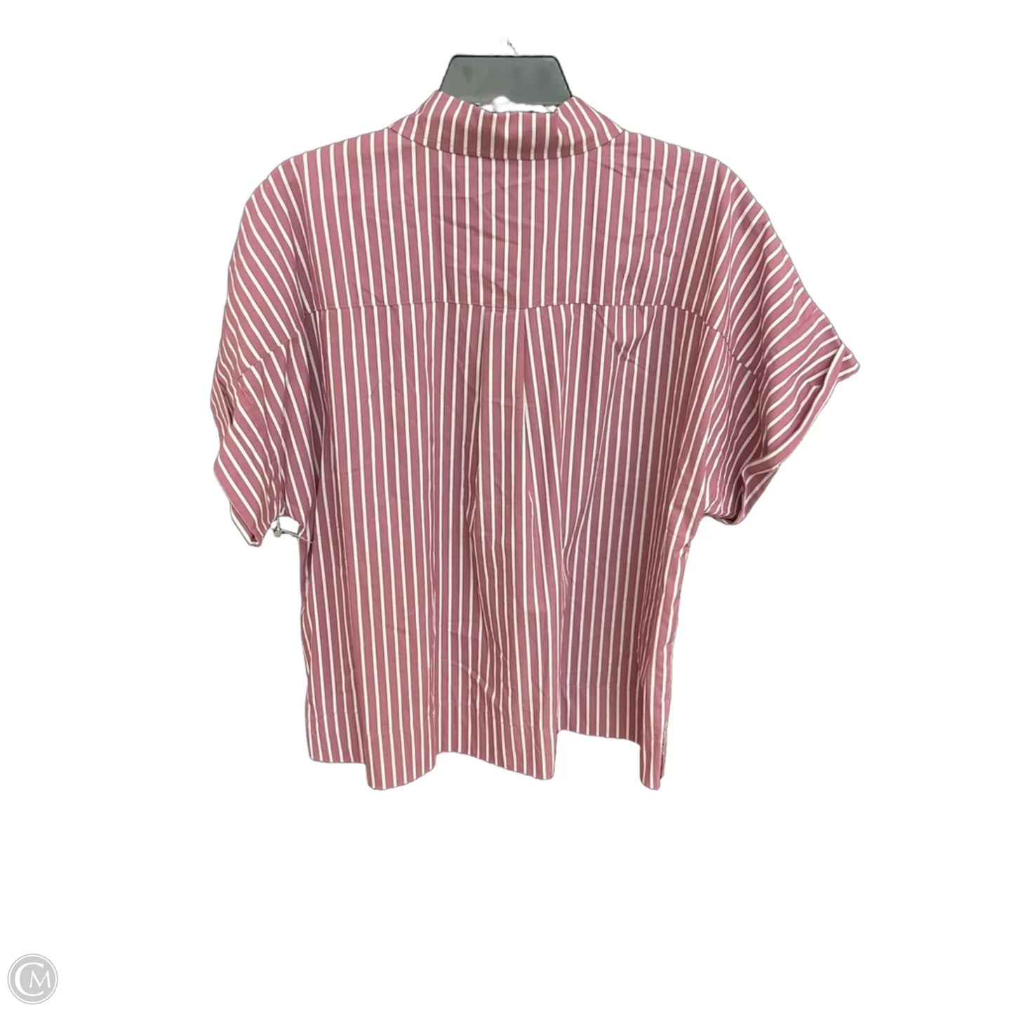 Blouse Short Sleeve By Loft In Striped Pattern, Size: Xl