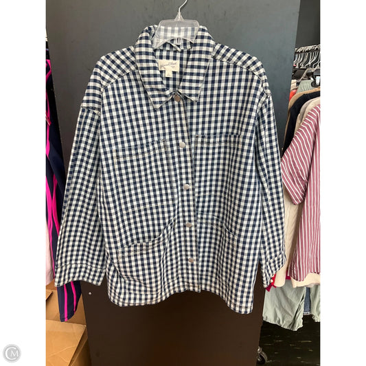 Jacket Denim By Universal Thread In Checkered Pattern, Size: Xl