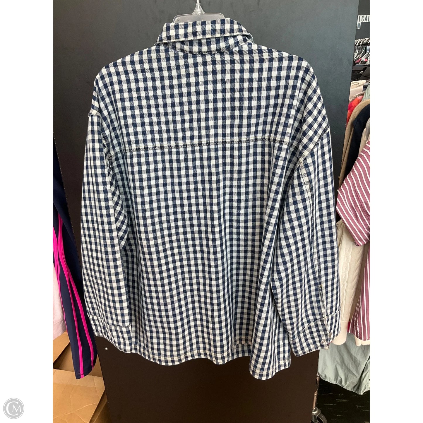 Jacket Denim By Universal Thread In Checkered Pattern, Size: Xl