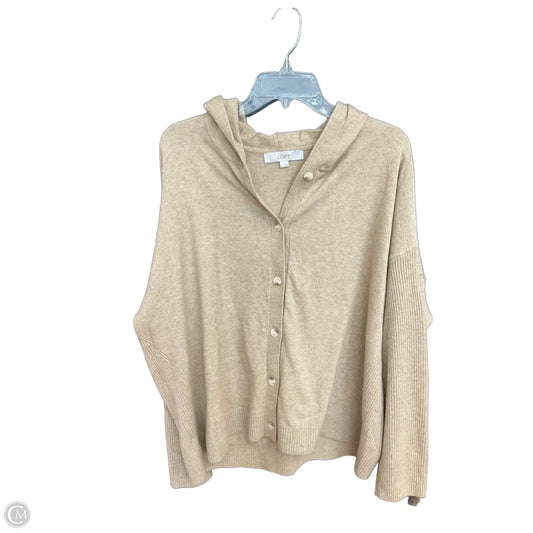 Sweater Cardigan By Loft In Tan, Size: Xl