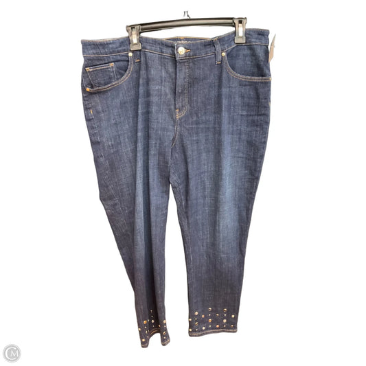 Jeans Straight By Chicos In Blue Denim, Size: 16