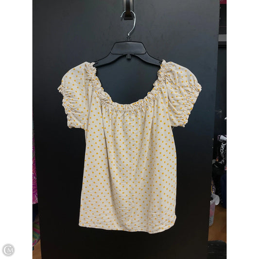 Top Short Sleeve By Vero Moda In Polkadot Pattern, Size: L