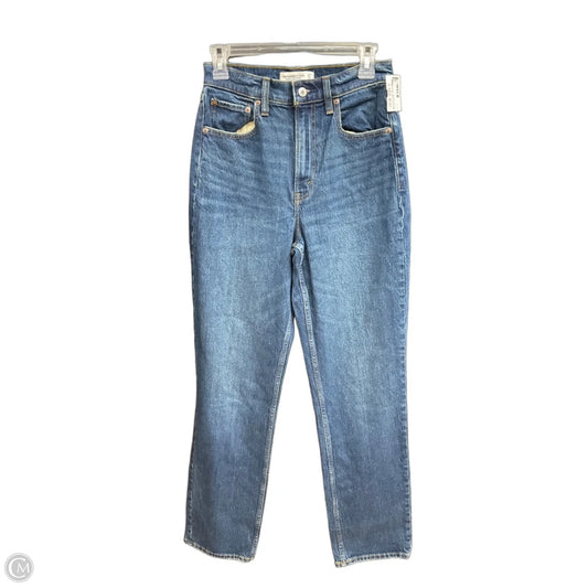 Jeans Straight By Abercrombie And Fitch In Blue Denim, Size: 4
