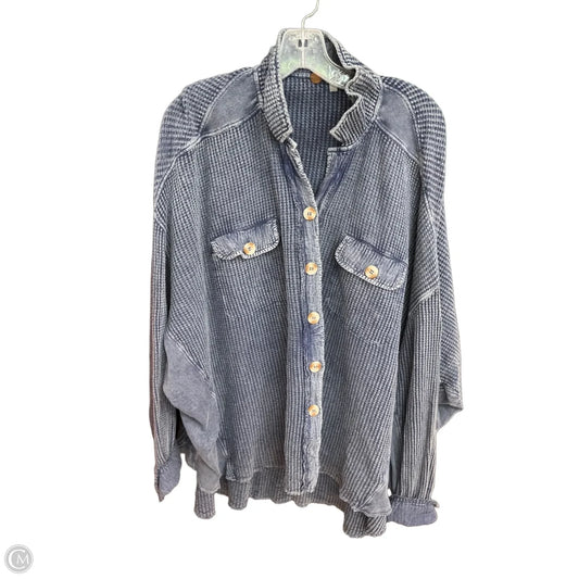 Top Long Sleeve By Free People In Blue, Size: S