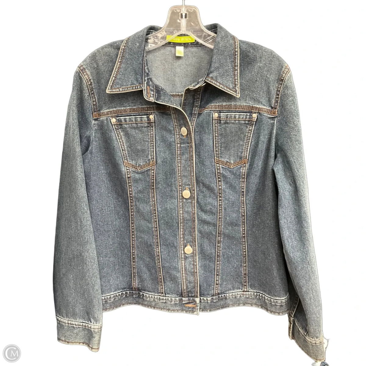 Jacket Denim By Sigrid Olsen In Blue Denim, Size: L