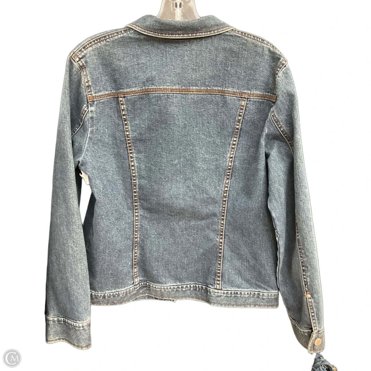 Jacket Denim By Sigrid Olsen In Blue Denim, Size: L