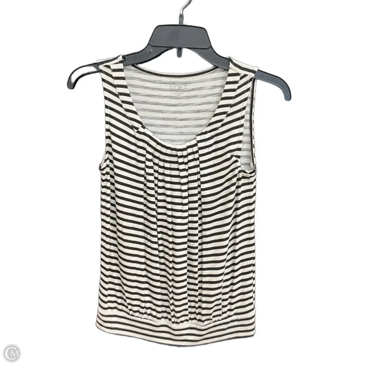 Top Sleeveless By Loft In Striped Pattern, Size: Xxs