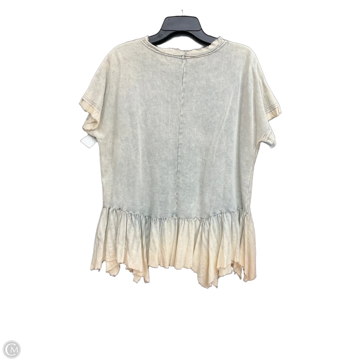 Top Short Sleeve By Easel In Blue Denim, Size: S