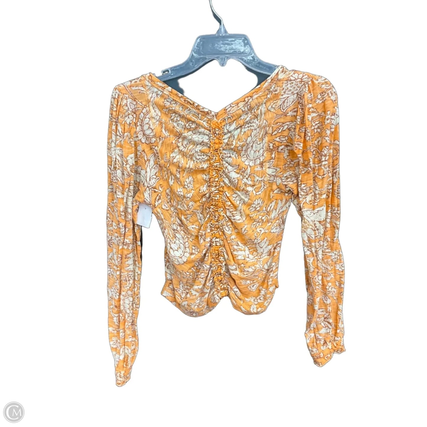 Top Long Sleeve By Free People In Orange, Size: S