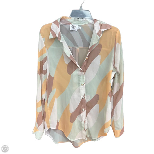 Blouse Long Sleeve By Princess Polly In Multi-colored, Size: S
